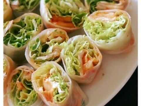 ツナ&キムチ no マヨうま生春巻き♪